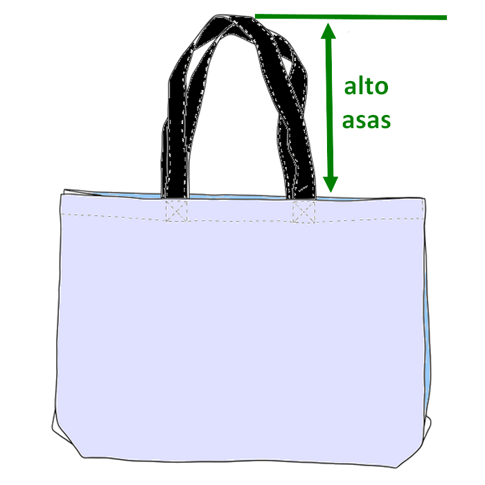 Bolso tote: altura de las asas